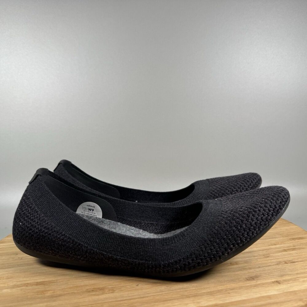 Allbirds Tree Breezers Shoes Women’s 9 Black Knit Ballet Flats